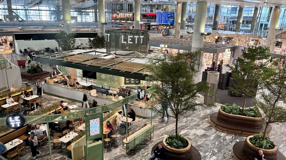 Torget er 1600 kvadratmeter og fyller området mellom taxfree-butikkene på utland.