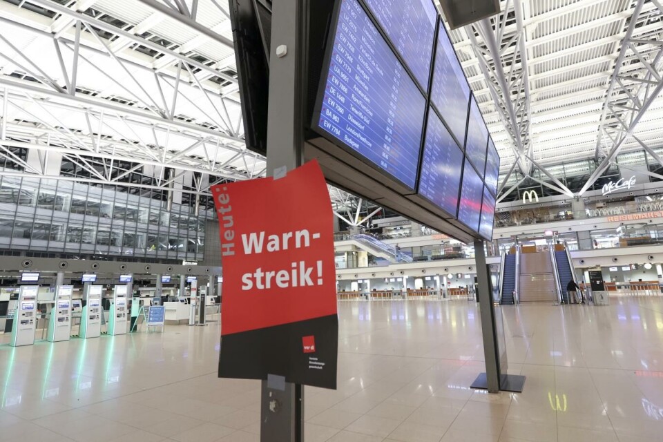 Fly, tog og busser lammes av storstreik i Tyskland