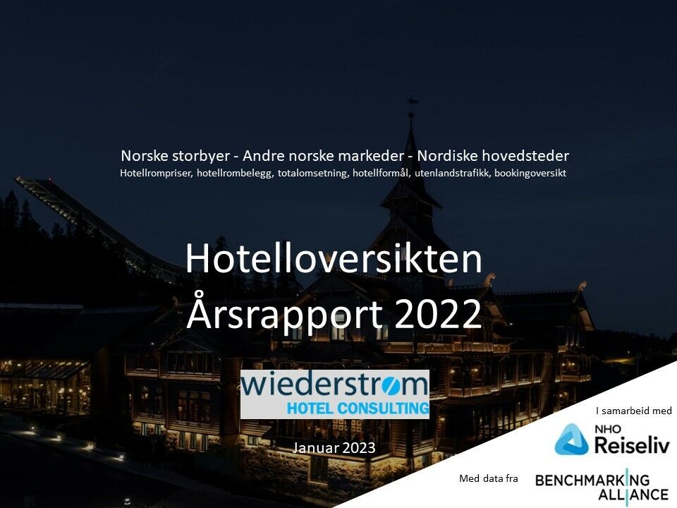 Hotellåret 2022 – Tromsø hadde høyest belegg, Oslo de høyeste prisene