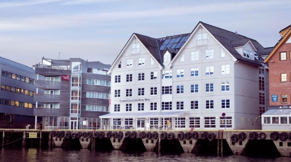 Tromsø-hotellene oppnådde i mars den femte strake måneden med 1.plass på rombelegg og rompris blant 13 norske storbyer. På bildet, Clarion Collection Hotel With i Tromsø.