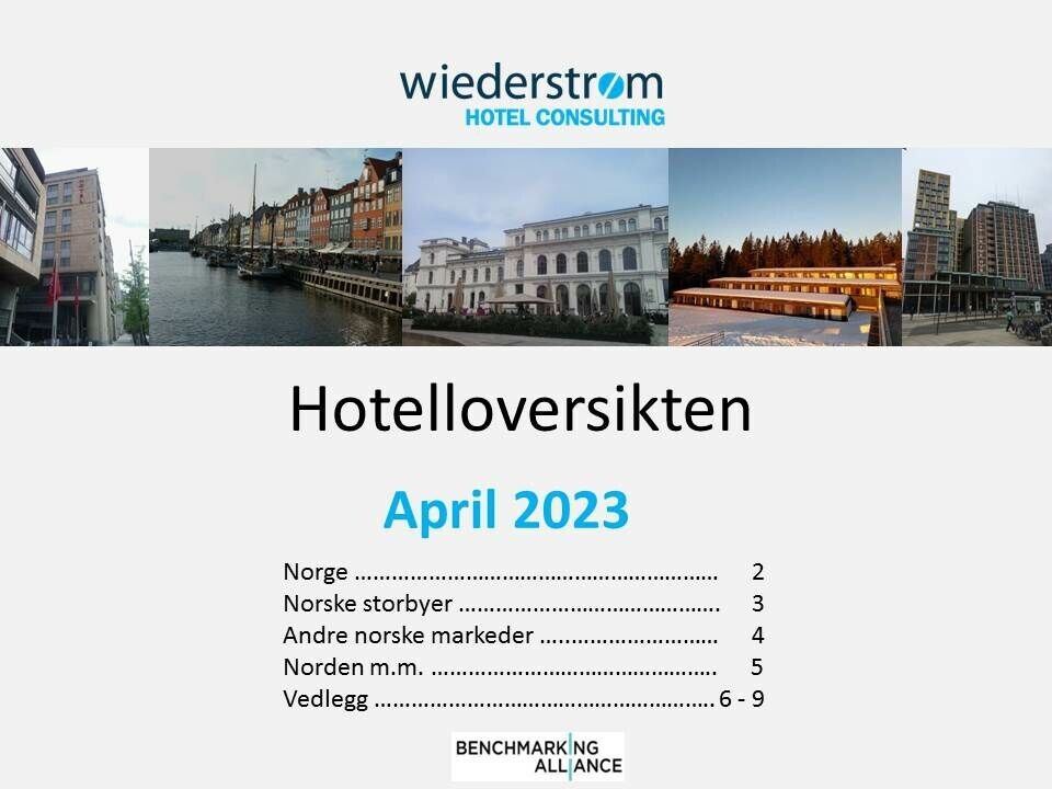 Voldsom nominell prisvekst på hotellrom fra april 2019 til april 2023