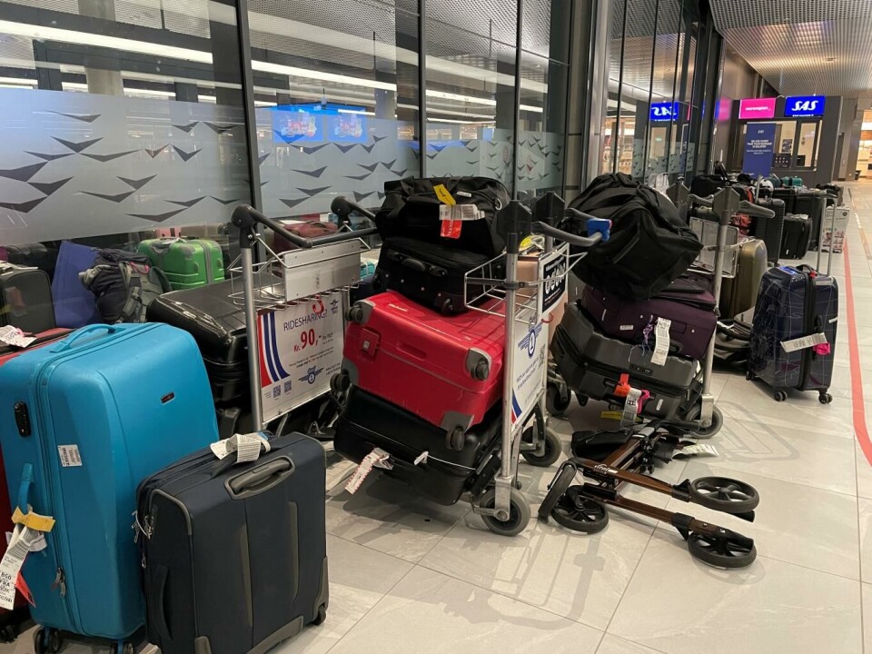 I fjor var det bagasjekaos mange steder, som her på Flesland i Bergen.