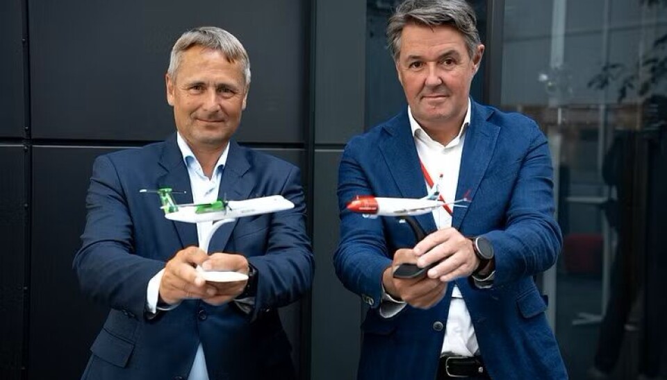 Stein Nilsen (t.v.) og Geir Karlsen da samarbeidsavtalen mellom selskapene ble inngått i juli 2022.