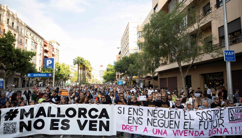 Rundt 10.000 demonstranter deltok lørdag i en protest mot masseturisme på Mallorca.