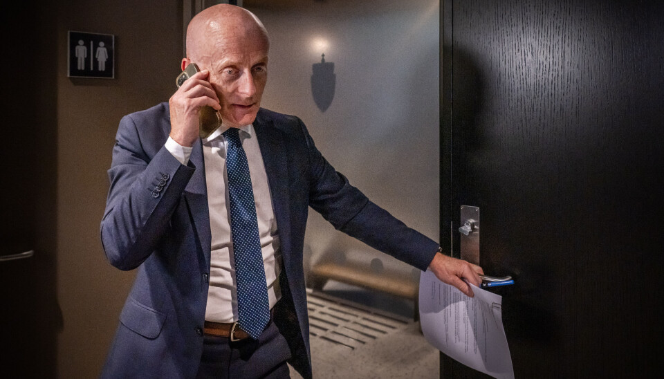 Oslo 20240527. NHO Luftfart og Fellesforbundet har kommet til enighet i lønnsoppgjøret. Mekler Carl Petter Martinsen hos Riksmekleren.