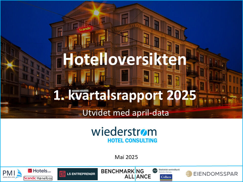 Hotelloversikten for 1. kvartal er klar