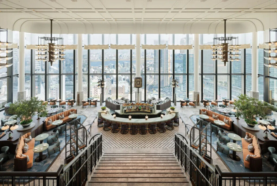 Peacock Alley Lounge på Waldorf Astoria Osaka.