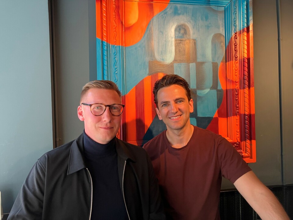 F&B direktør Johan Love Laursen (t.v.) og kreativ utvikler F&B, Filip August Bendi i Thon Hotels.