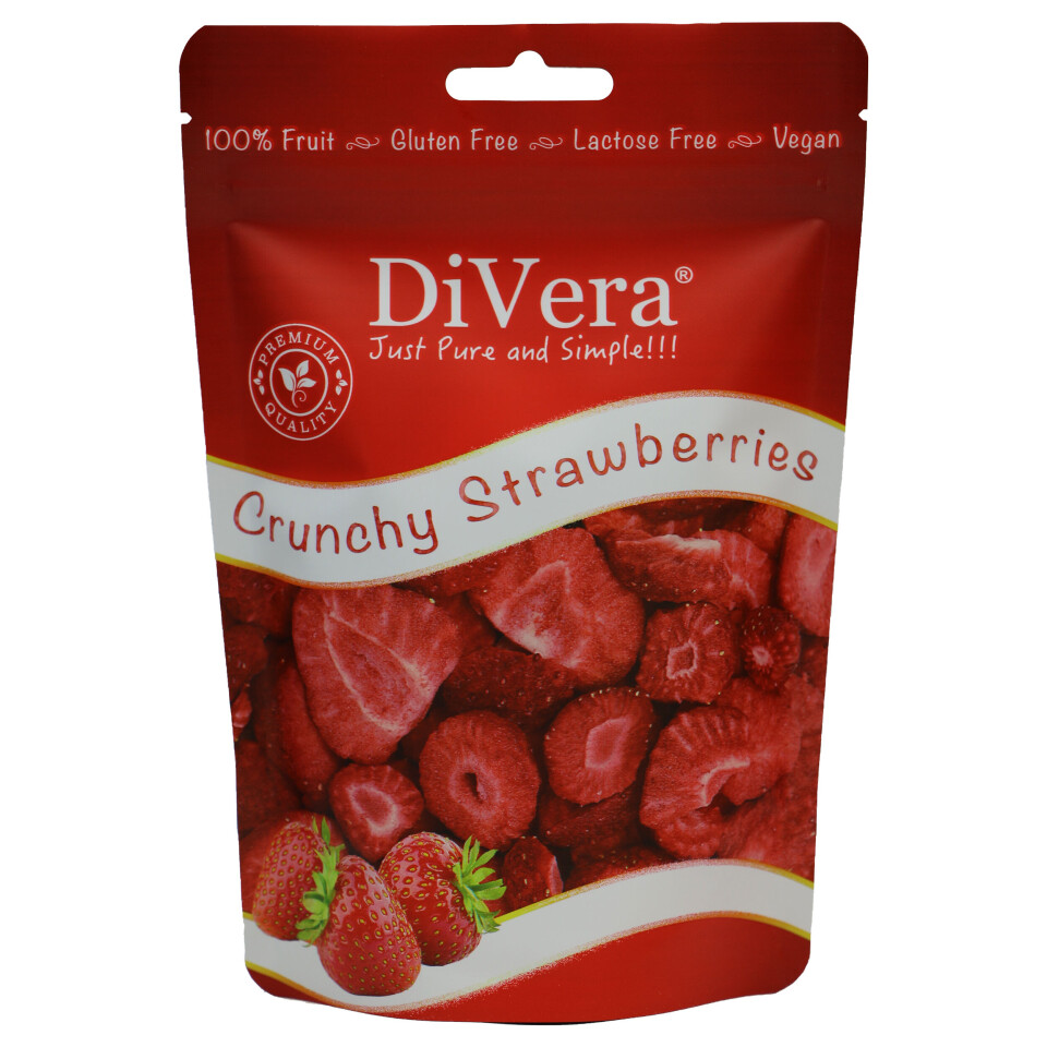 Frysetørket frukt er ekte frukt, den er rett og slett blitt behandlet med en kommersiell frysetørker.