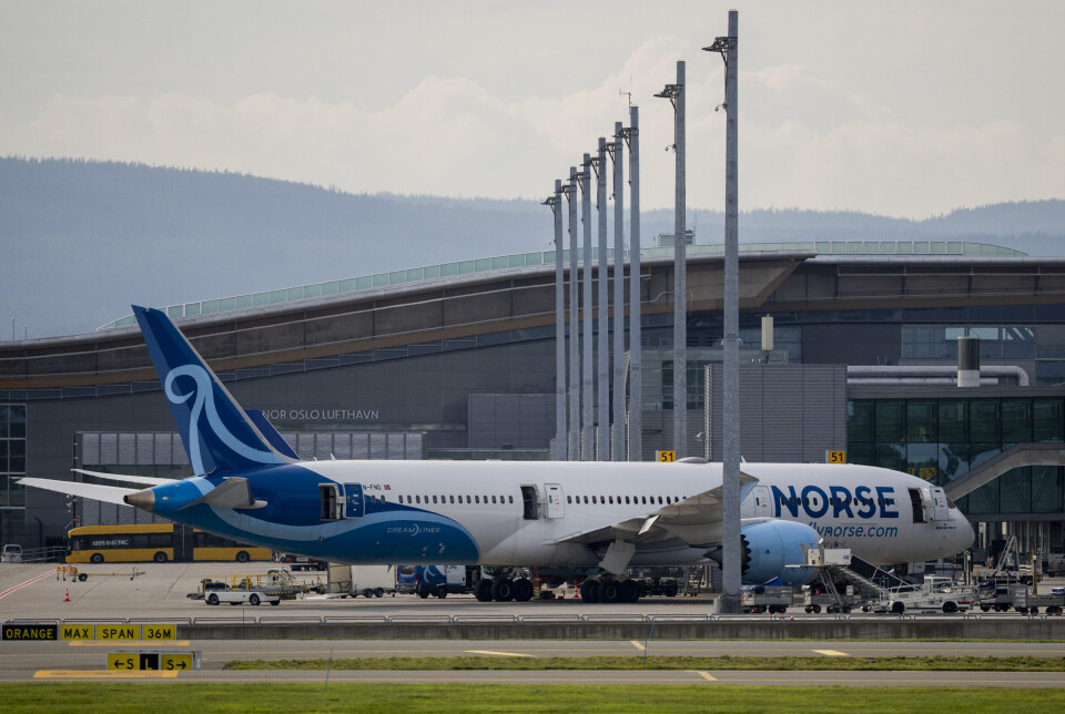 En Boeing 787 Dreamliner fra det norske langdistanseflyselskapet Norse Atlantic Airways parkert ved fra Oslo lufthavn. En Boeing 787 Dreamliner fra det norske langdistanseflyselskapet Norse Atlantic Airways parkert ved fra Oslo lufthavn.